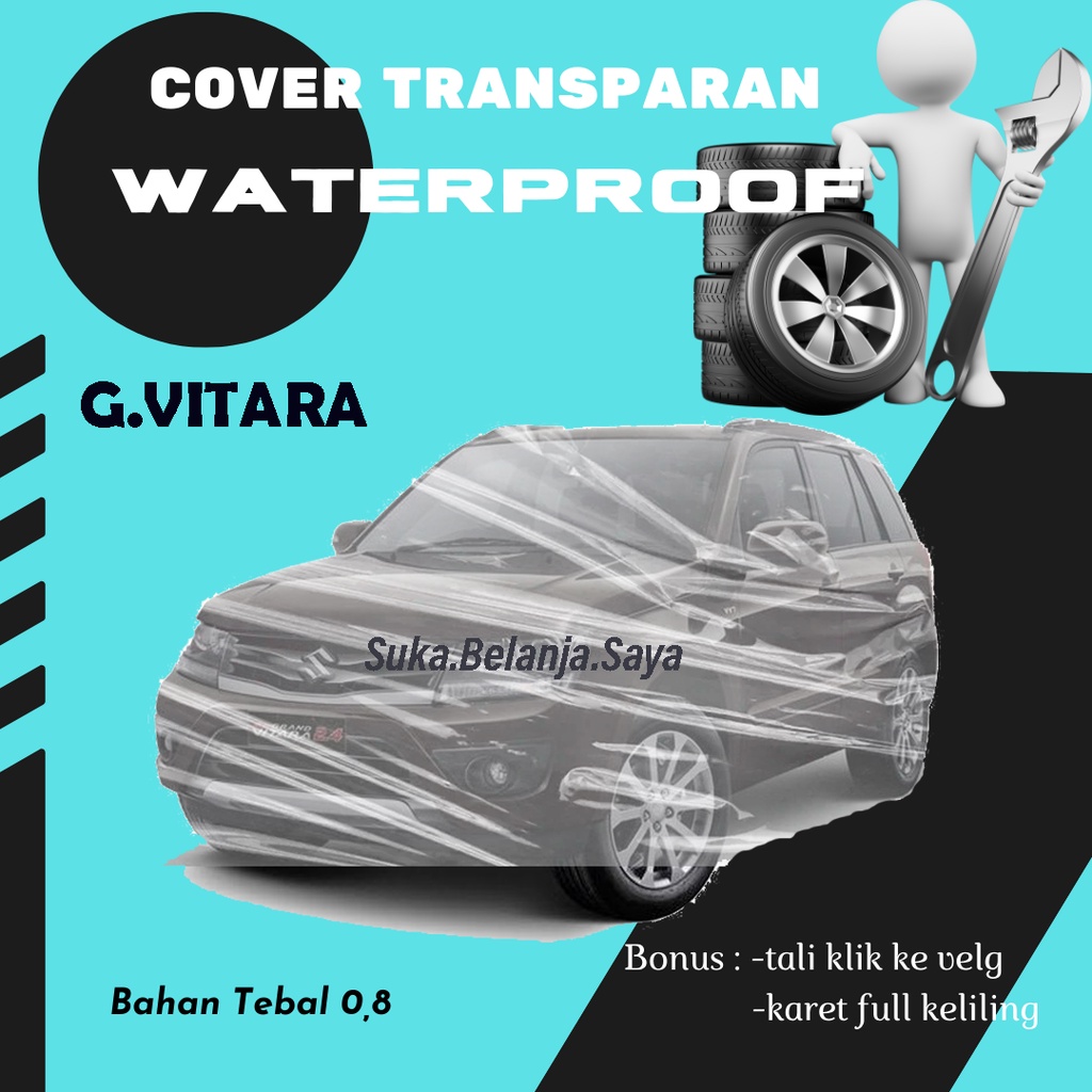 Body Cover Mobil Vitara Sarung Mobil Grand Vitara Transparan/plastik bening grand vitara/grand avega/captiva/xl7/suzuki xl7/xtrail/xtrail t31/xtrail lama/all new xtrail/xtrail t30/xpander/xpander cross/xpander ultimate/xpander exceed/xpander sport/ertiga