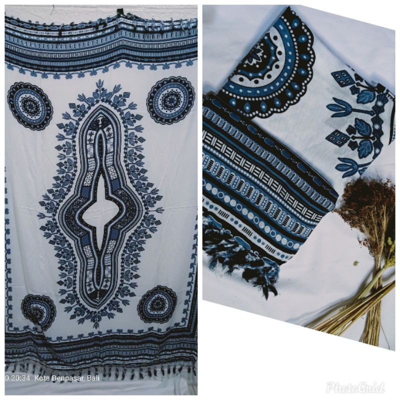 SARUNG PANTAI#SARUNG BALI OLEH OLEH BALI#SARUNG PANTAI BALI#-Putih list hitam abu