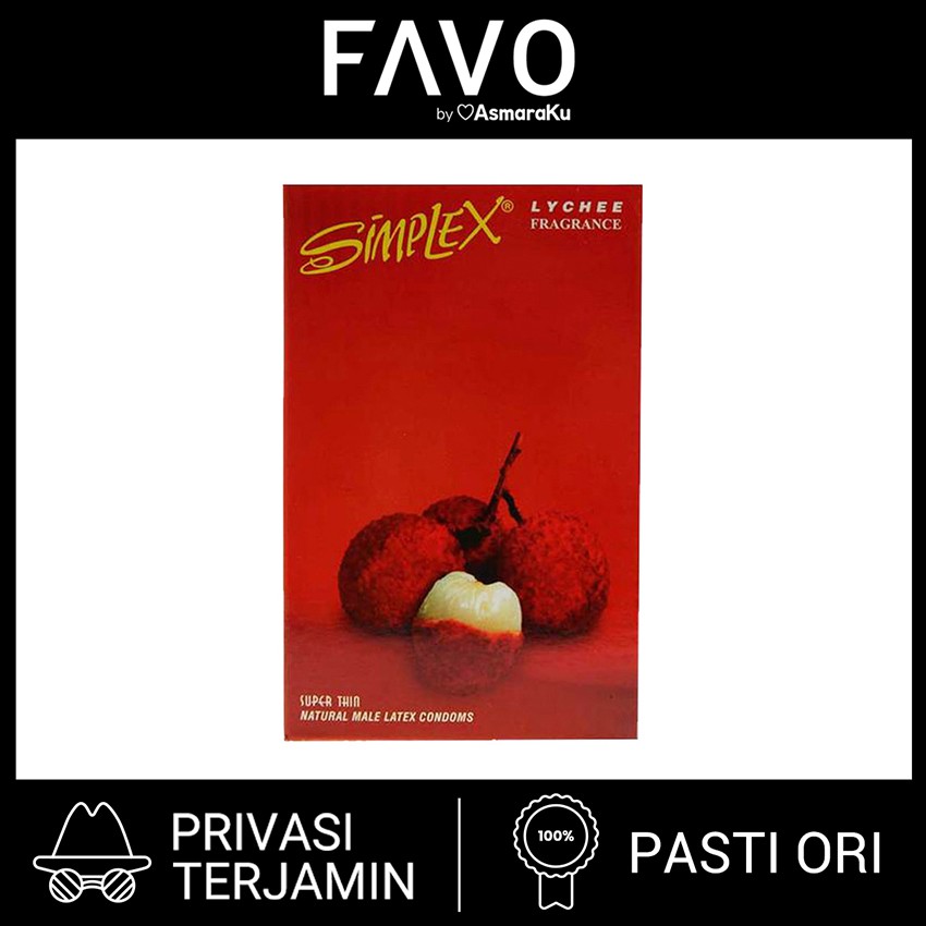Kondom Simplex Fragrance Lychee isi 12 Pcs - Kondom Rasa Leci