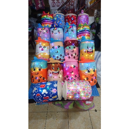 Boneka Bantal Boba LED Jumbo (Premium) 55 Cm