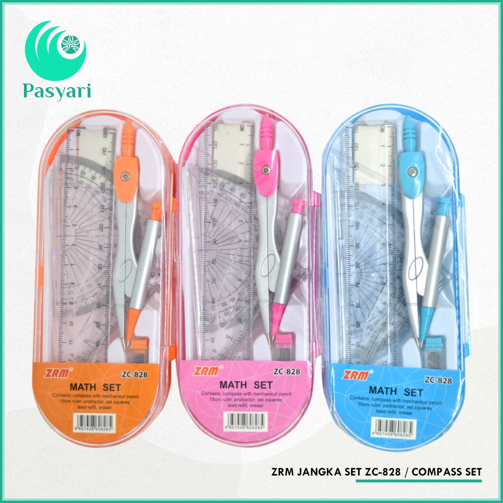 

Zrm Jangka Set Zc-828 Pensil Mekanik / Compass Set
