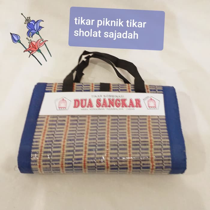 Dua Sangkar Tikar Lipat Mendong Sholat/Tikar Kombinasi Piknik-Sajadah***