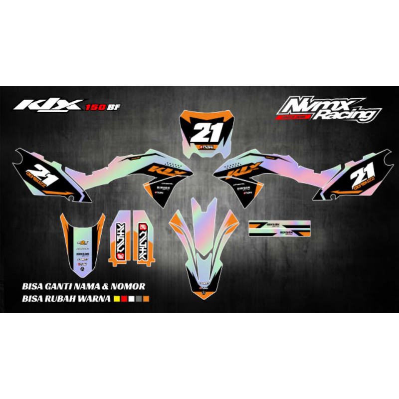 Decal KLX BF bahan hologram