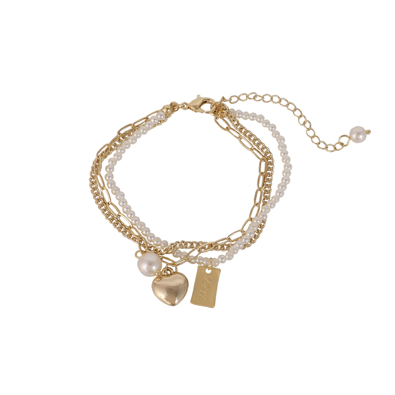 Fashion Bracelet Pearl Love Multilayer Chain