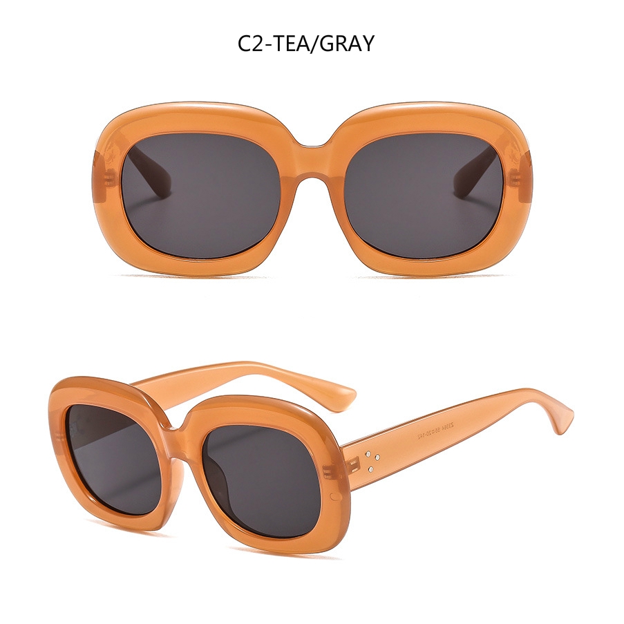 Fashion oval European and American ins trend retro sunglasses