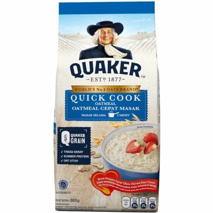 

quaker oatmeal quick cooking 800gr