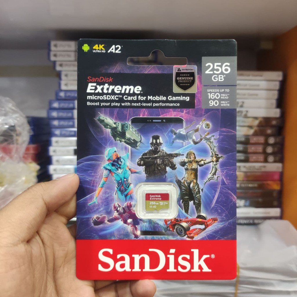 Sandisk Extreme A2 MicroSd Micro SD Card SDXC 256GB 256 GB 160 Mbps