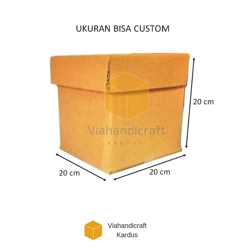 

Kardus Box Tutup Ukuran 20 x 20 x 20cm Kardus Tempat penyimpanan