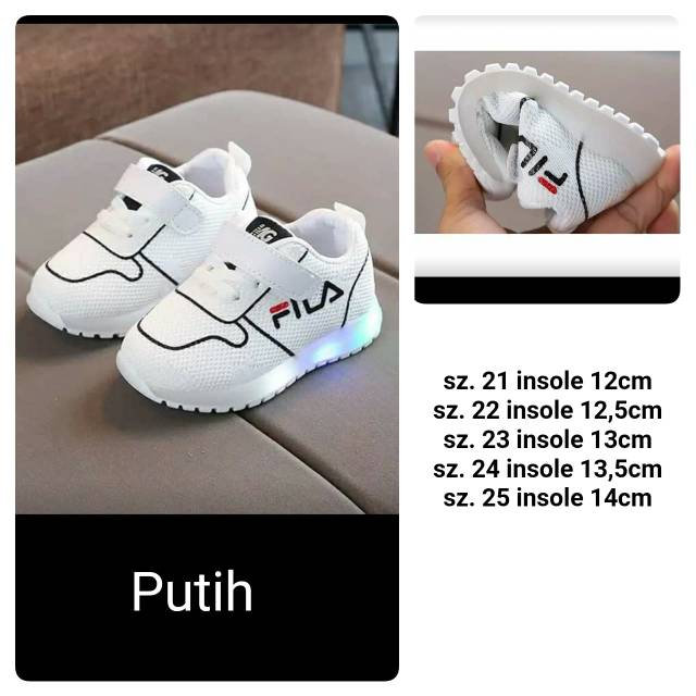 Sepatu led anak fila