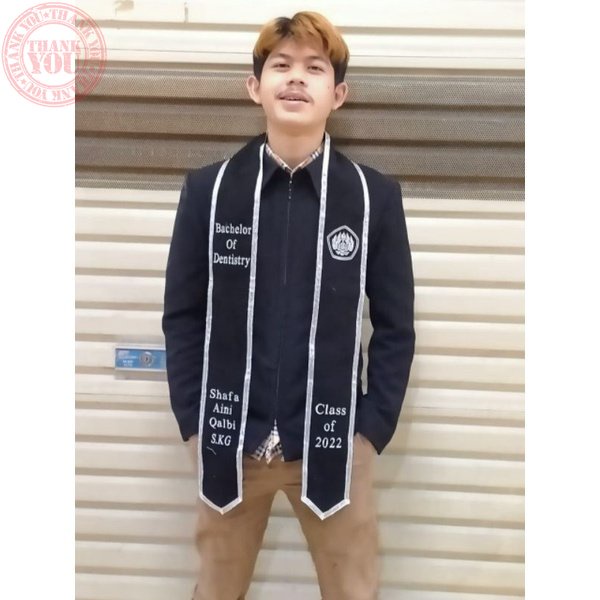 Selempang Wisuda Leher Custom Beludru Baltos Bandung Terbaru Sash/ Slempang bludru