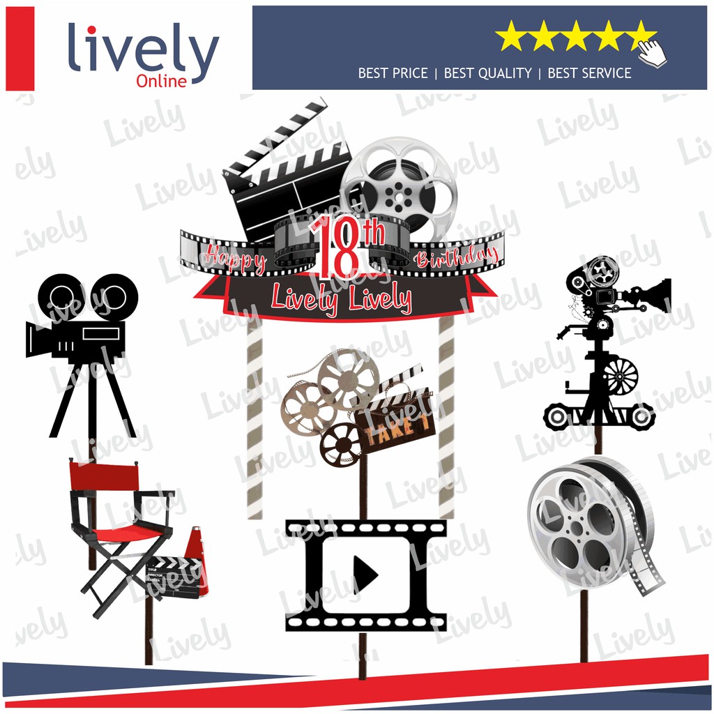 CUSTOM NAMA CAKE TOPPER KARAKTER FILM HIASAN KUE ULANG TAHUN HAPPY BIRTHDAY