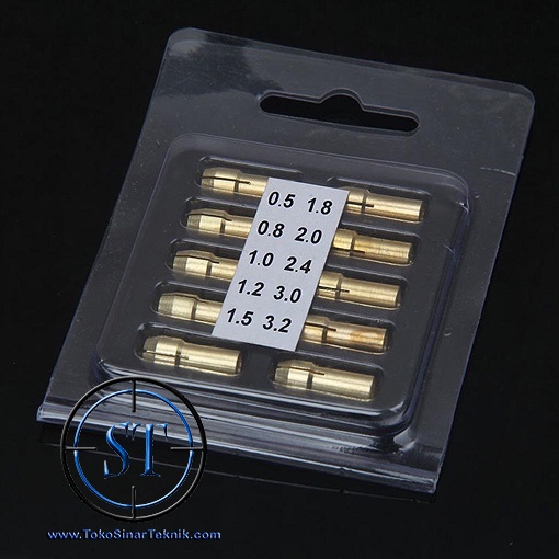 10 Set Collet - Chuck Kuningan 4.3-5.0mm utk Mini Drill Grinder Bor Dremel Dudukan Bor Listrik Shank
