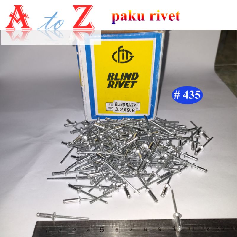 Jual Paku Rivet X Mm Kotak Fit Blind Rivet Fit Livet Ripet Paku Keling Shopee