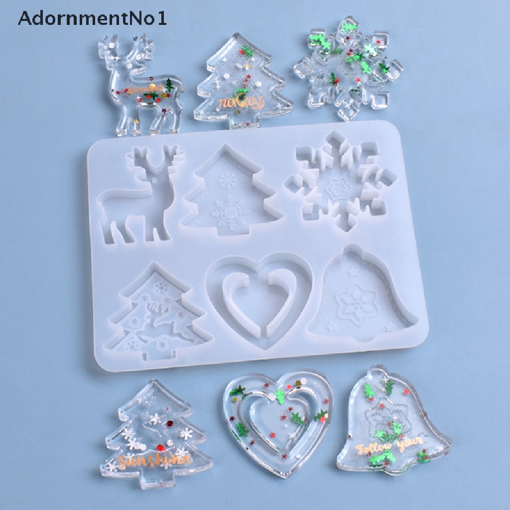 (AdornmentNo1) Cetakan Epoxy Resin Bahan Silikon Transparan Untuk Dekorasi Pohon Natal DIY