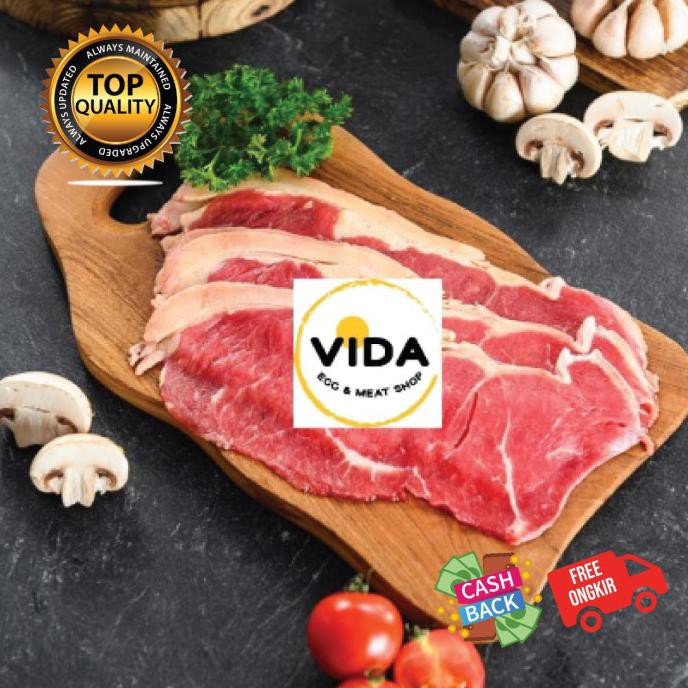 

Daging Sapi Striploin / Sirloin Aus Beef Slice Lean Meat 1Kg - (017) Cutdifastore