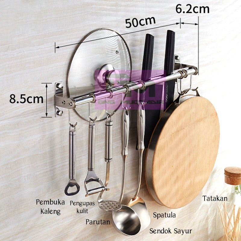 Gantungan spatula sodet serbaguna full stanlist 50 cm