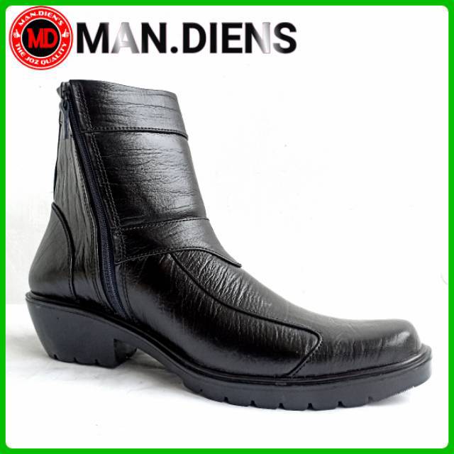 Mandiens - Sepatu Boots Kulit Pria Original Medali K183 TINGGI Sol Jenggel Tebal