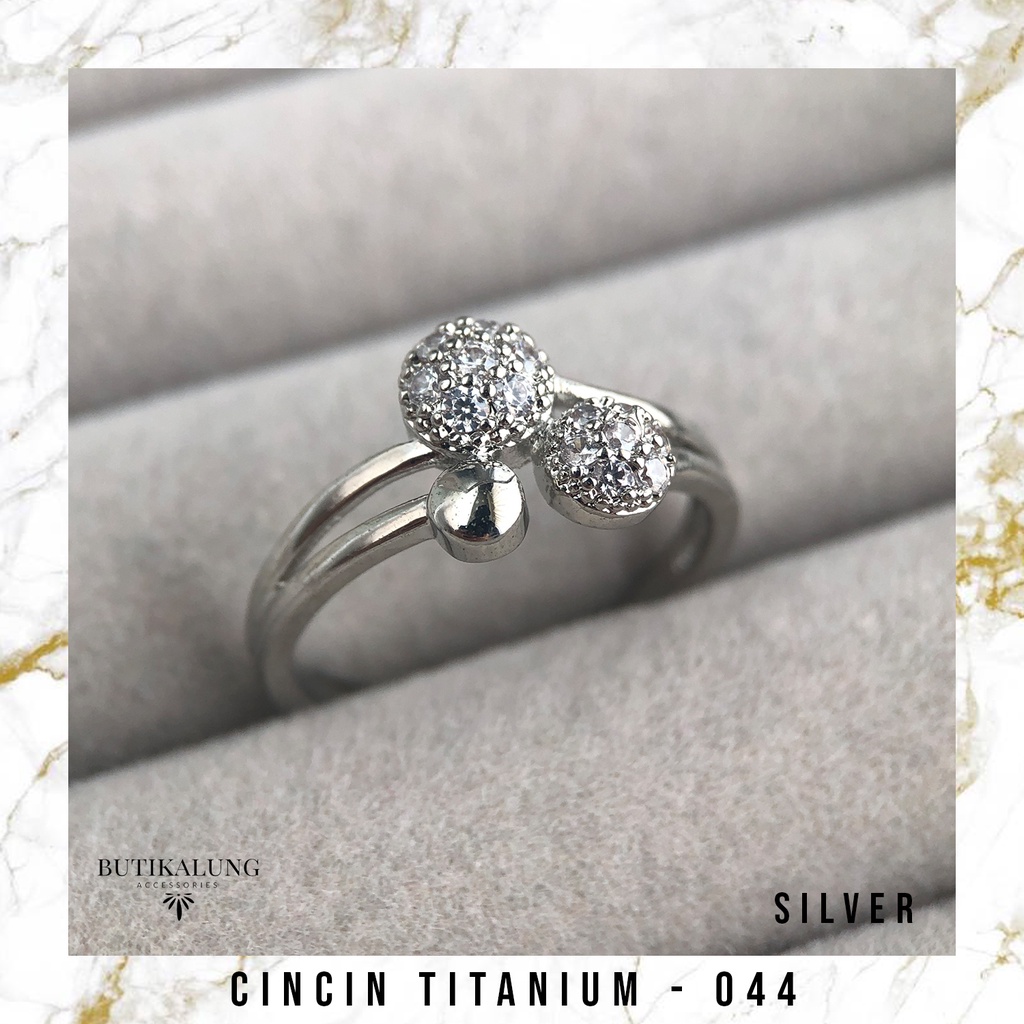 RUTH - Cincin Tunangan Cincin Sterling Silver Ring Titanium Stainless Steel Anti Karat 044