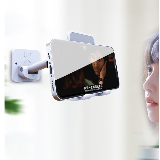 (BOW) Stand Holder Folding Hp Tatakan Handhope Tempel Dinding Wall Phone Holder