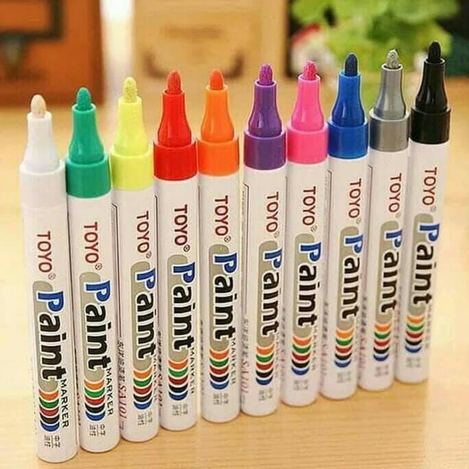 

Spidol Toyo Tulis Ban Mobil Motor Toyo Marker Paint Ori Warna Hijau Anomo90