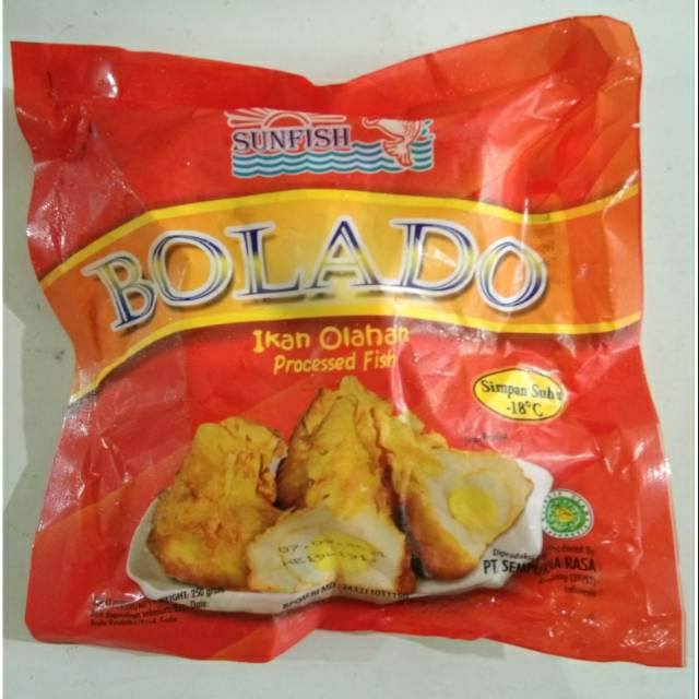 

Sunfish Bolado Ikan Olahan Isi telur puyuh 250Gram Frozenfood