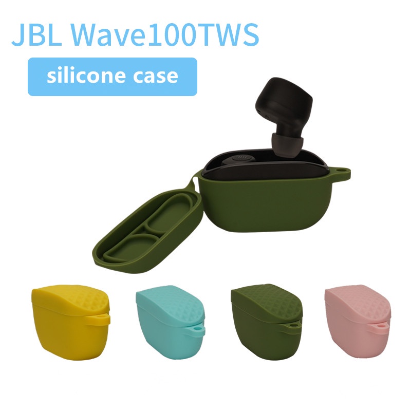 Case Pelindung Bahan Silikon Anti Hilang Untuk JBL Wave 100TWS Headset Wireless Bluetooth