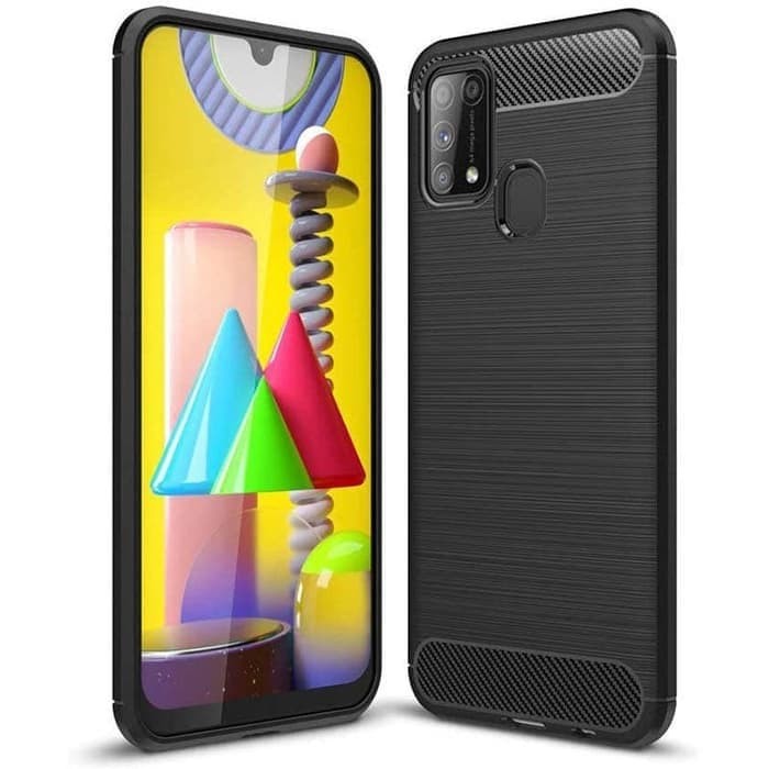 SAMSUNG M21 M31 M30S Silicon Carbon Slim Fit Soft Case Premium