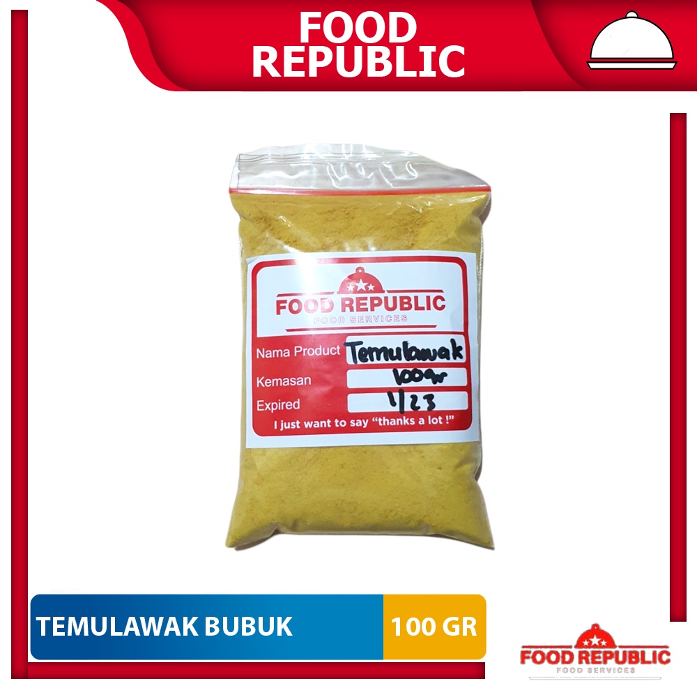 TEMULAWAK BUBUK 100 GR MURNI PURE CURCUMA POWDER TANPA PENGAWET HALAL