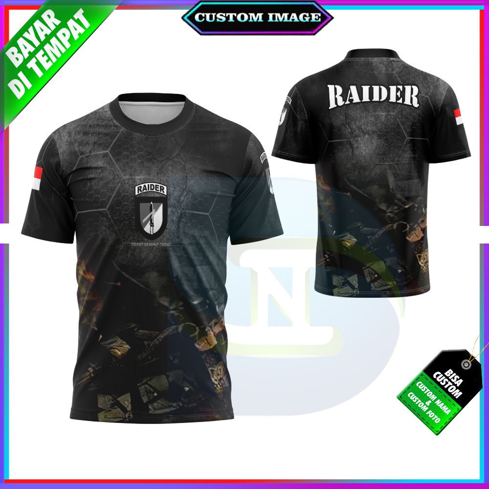 Jual Jersey Pria Keren Terbaru Raider/ Kaos Jersey Sepeda/ Kaos Baju Jersey TNI Raider Fullprint
