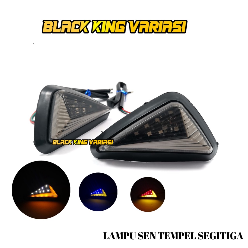 Sein Tempel LED Lampu Sen Tempel Segitiga Lampu Sen Vering Ninja R15 PCX KLX Vario Beat Lampu Sen LED