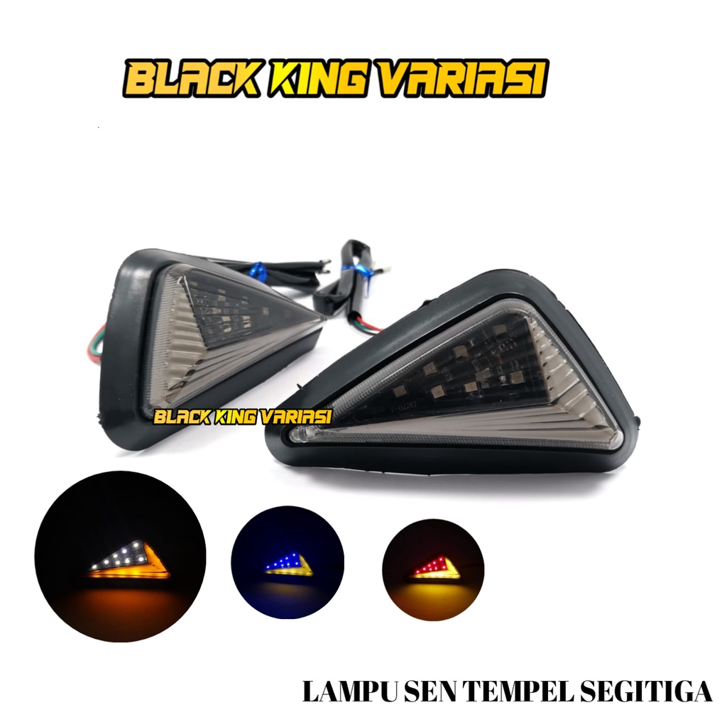 Lampu Sen Tempel Segitiga LED Lampu Sen Vering Neon Lampu Neon Tempel Sein Tempel LED Lampu Sen Tempel Segitiga 2 Mode