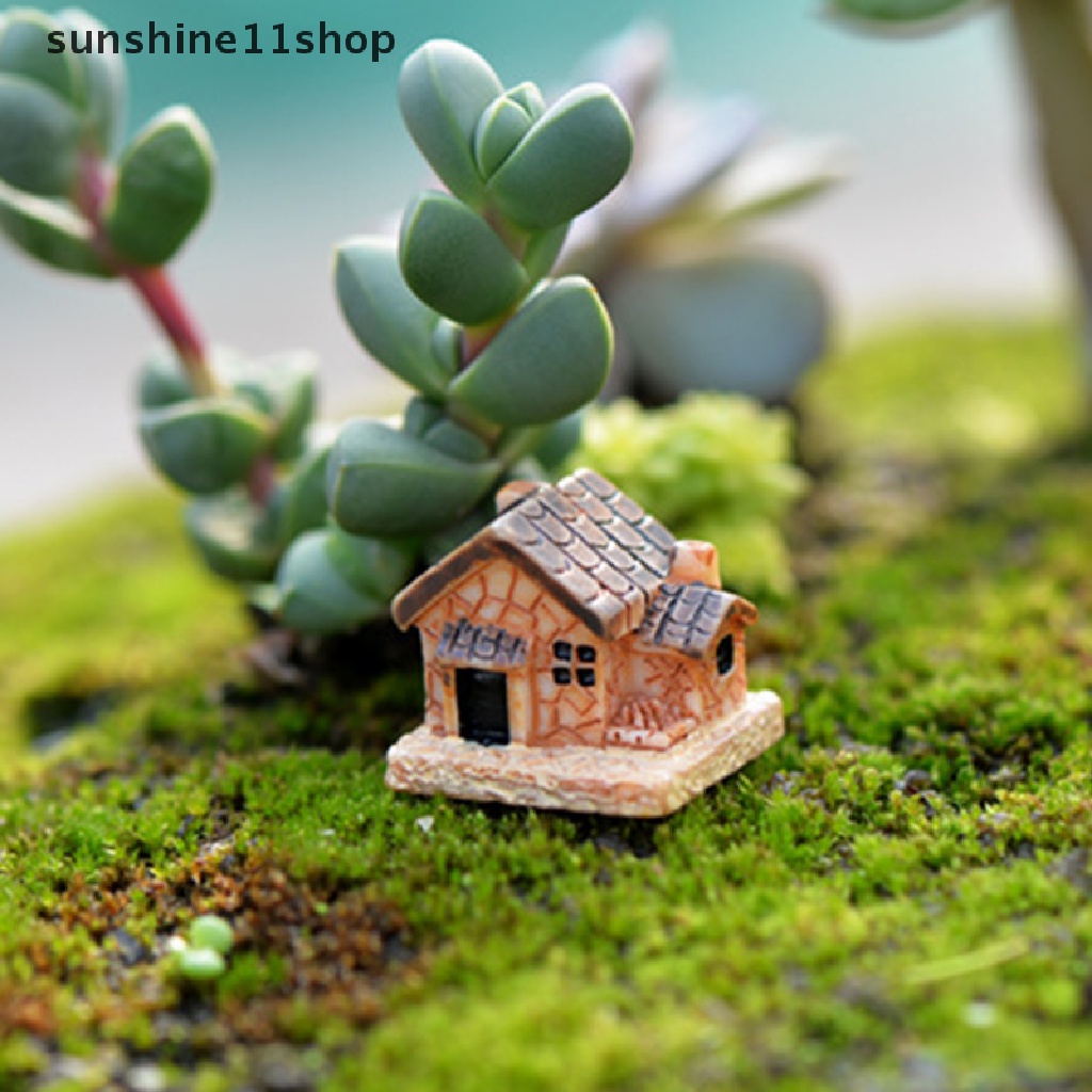 1pc Miniatur Rumah Bahan Resin Untuk Dekorasi Taman