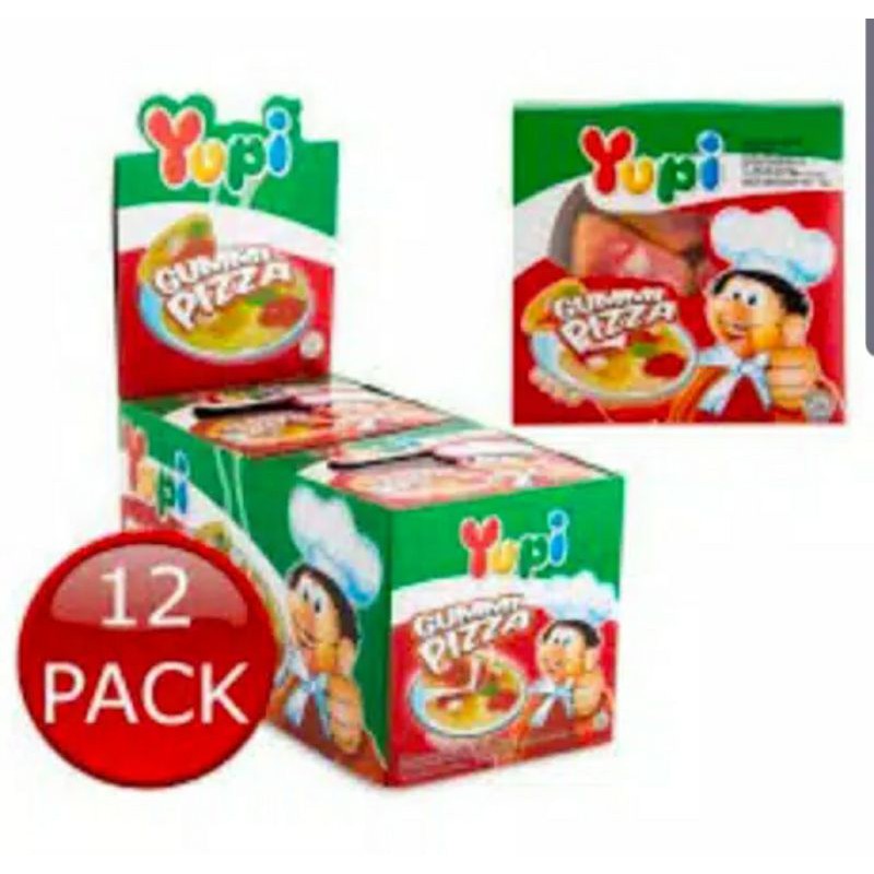 

Yupi gummy Pizza 1 box isi 12 pcs