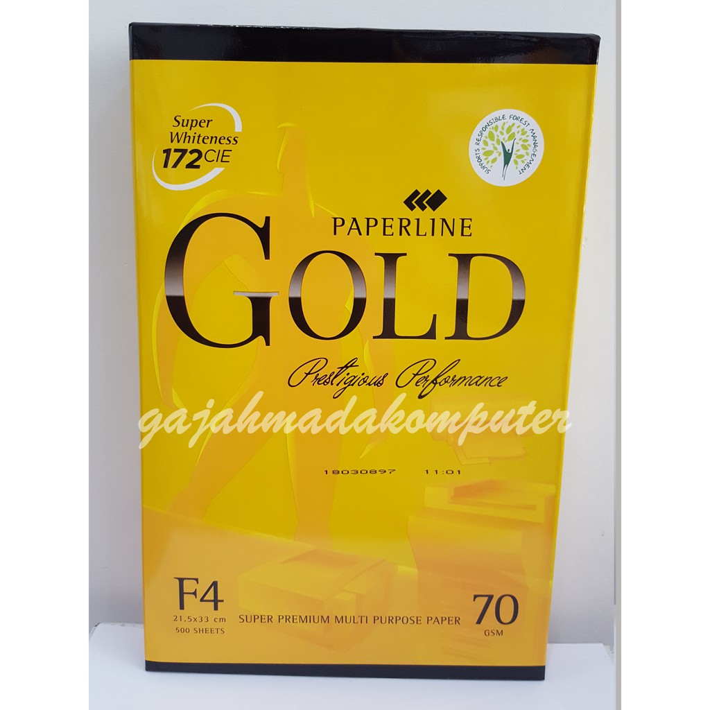 Kertas HVS F4 FOLIO 70 gr 70 gsm 70gram PAPERLINE GOLD