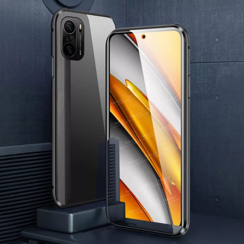GLASS DEPAN POCO F3 / X3 PRO / M3 PRO 5G XIAOMI MAGNETIC CASE MAGNET KACA DOUBLE HARDCASE