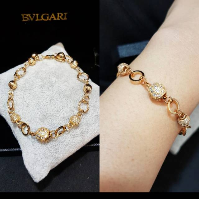 Gelang Premium Quality Lapis emas Anti Karat Anti Alergi Bracelet Zircon 8383