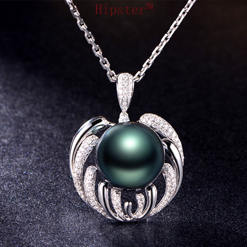 Elegance Retro Personality Affordable Luxury Natural Black Pearl Pendant Necklace