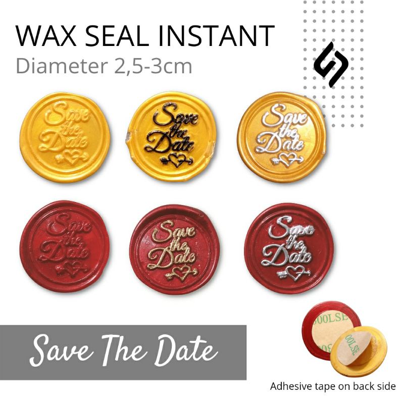 

Wax Seal Stamp Instant Save The Date D:2,5-3cm Wax Stamp wax coin wax seal stamp sticker Undangan Amplop Kado Souvenir Hampers Parcel