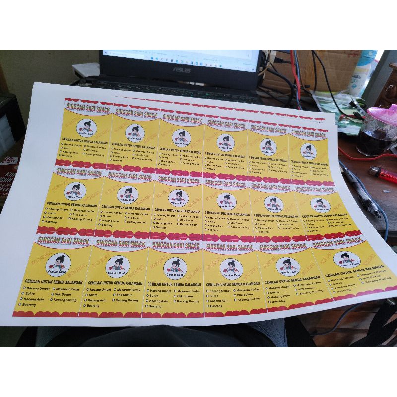 

Cetak Stiker Custom Cromo A3+ Sudah di glossy