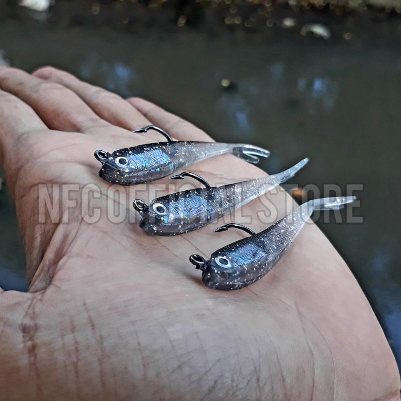 Soft lure Ikan Teri 6,5 gr / 7,5 cm Soft lead Super Killer Rekomendasi untuk ultralight casting