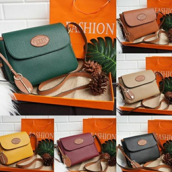 Tas Wanita Selempang Fossil Zyra Sling Bag Fossil Impor