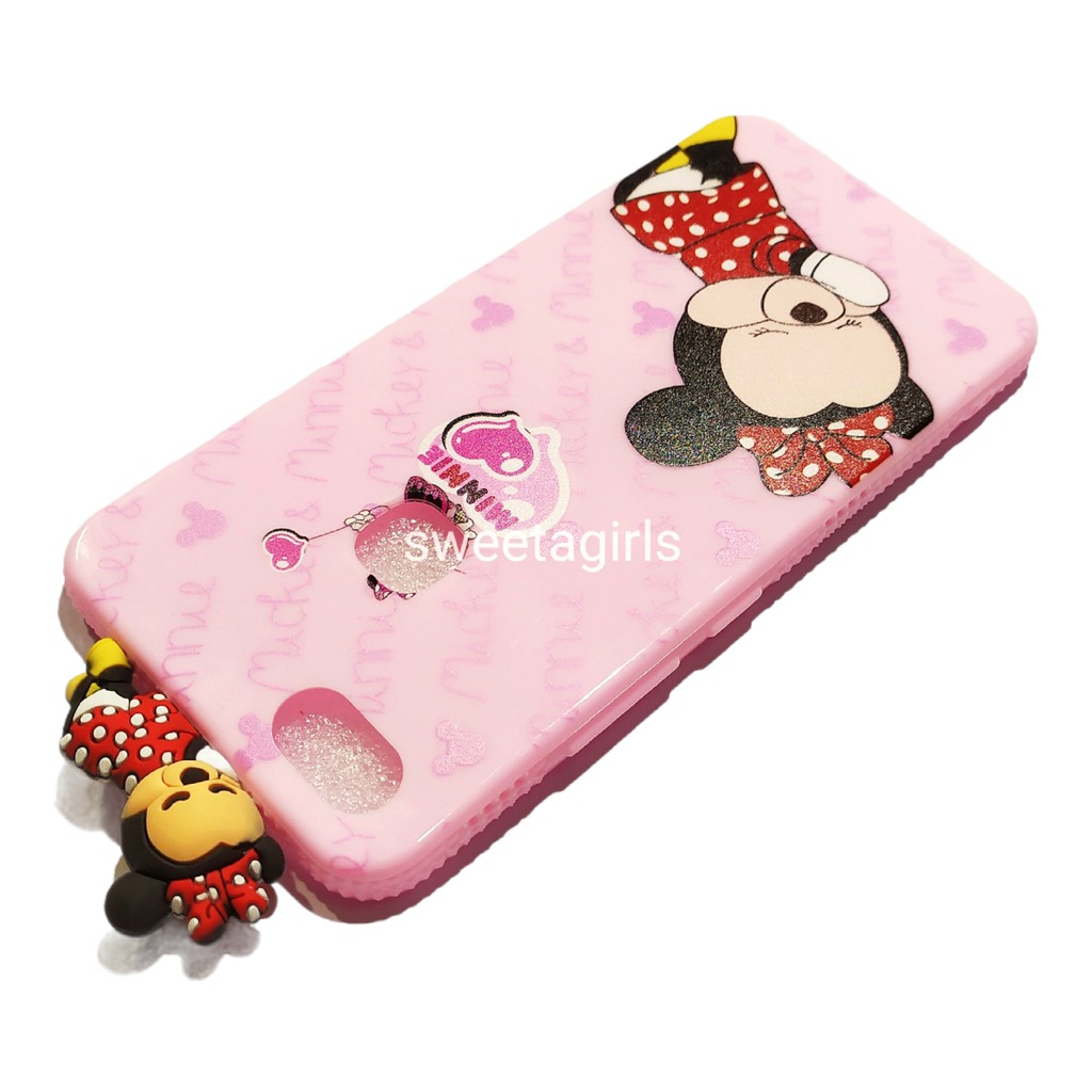 Silicon Case Glossy + Boneka 3D untuk Xiaomi Redmi A1/5X - Redmi  S2 - Redmi  A2/6X  - Redmi  6 Pro   - sweetacase.id - Motif Kartun - Bisa Bayar Ditempat / COD / Karakter Lucu / Casing Kartun / Case murah / Import