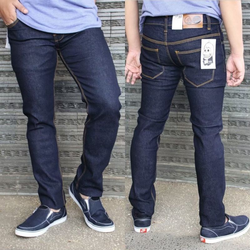 [HARGA PROMO!!] COD Celana Jeans Pensil Strecth Slimfit Skinny Pria Cheap Monday HITAM BLACK NAUMI