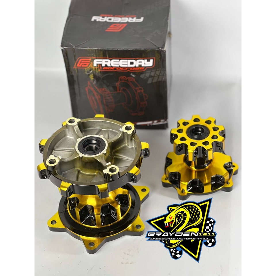 Tromol Set Depan Belakang Cross FREEDAY 2 Tone CRF 150L / TROMOL SET SUPERMOTO CRF / TROMOL CRF