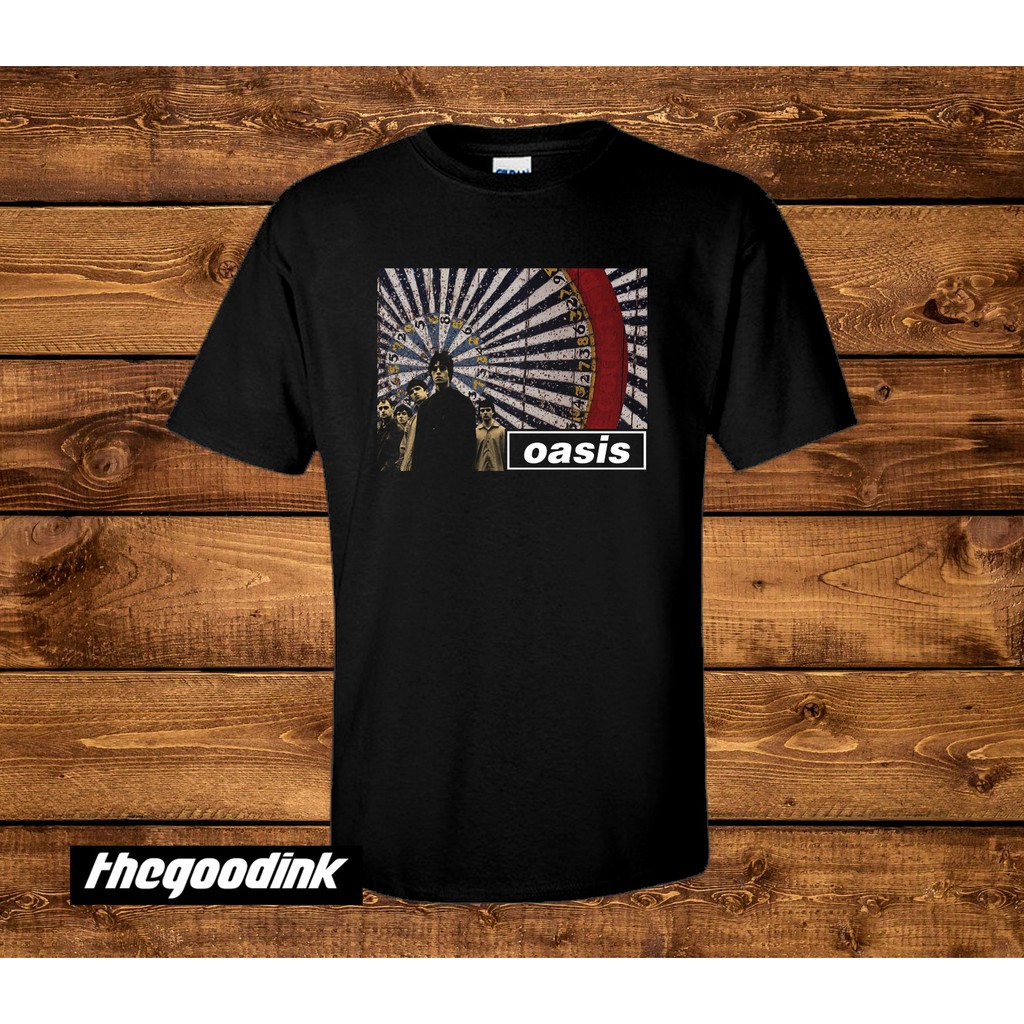 Kaos Oasis Band Logo Hitam - Original Gildan T-shirt