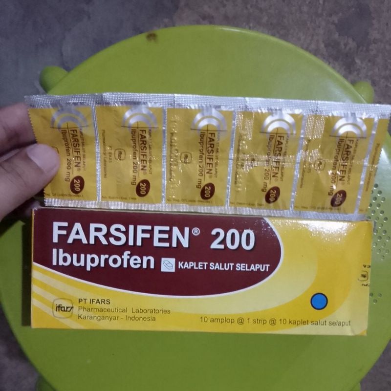 FARSIFEN®200 Ibuprofen OTC (Obat Nyeri Gigi, Nyeri Haid, Sakit Kepala, Sakit Badan)