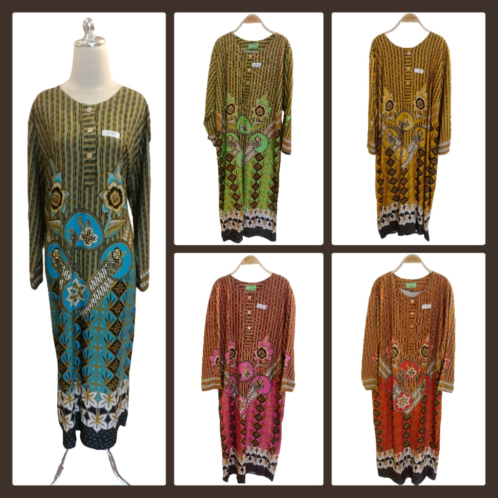 Daster H.A.P LD Pola | Daster Lengan Panjang | Long Dress Batik | Gamis Batik