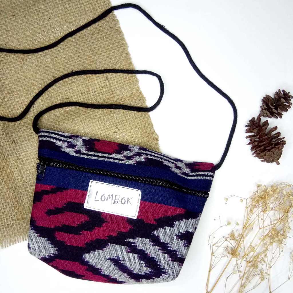 Tas Tenun Etnik Lombok Cembung Tas Selempang Sling Bag Tas kecil