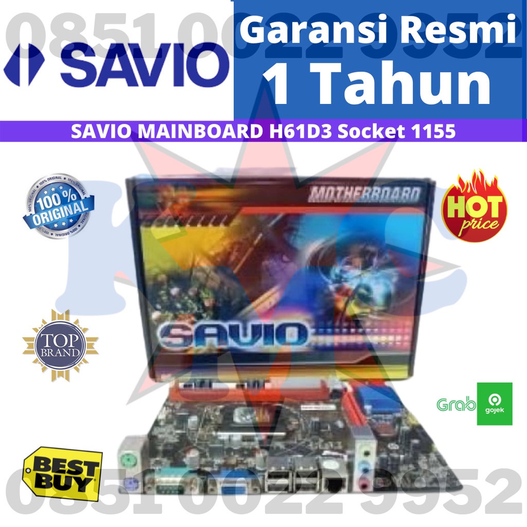 Savio Mainboard H61D3 Socket 1155