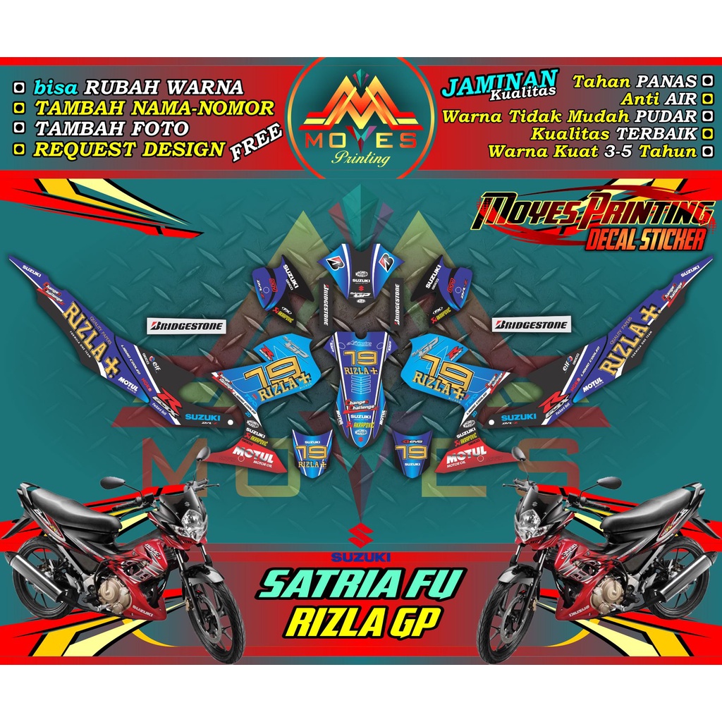 Decal Stiker Full Body Satria Fu - Decal Stiker Suzuki Satria Fu